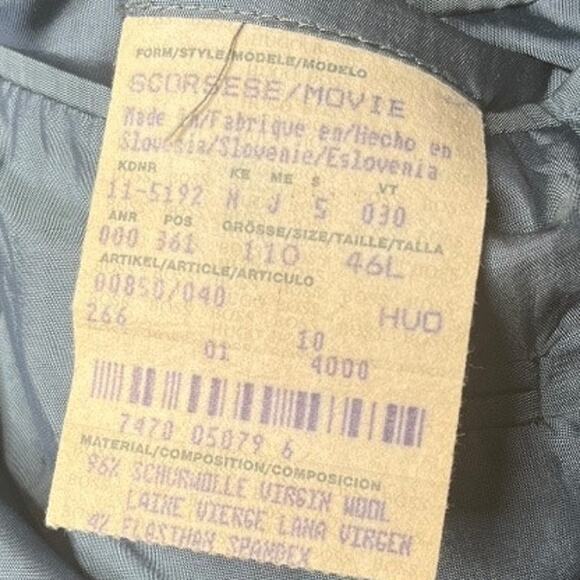 Hugo Boss black blazer virgin wool blend Scorsese Movie Jacket 46L - Picture 6 of 7